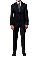 Image of a Midnight-Blue Worsted Solids Merino Wool Pants Fabric