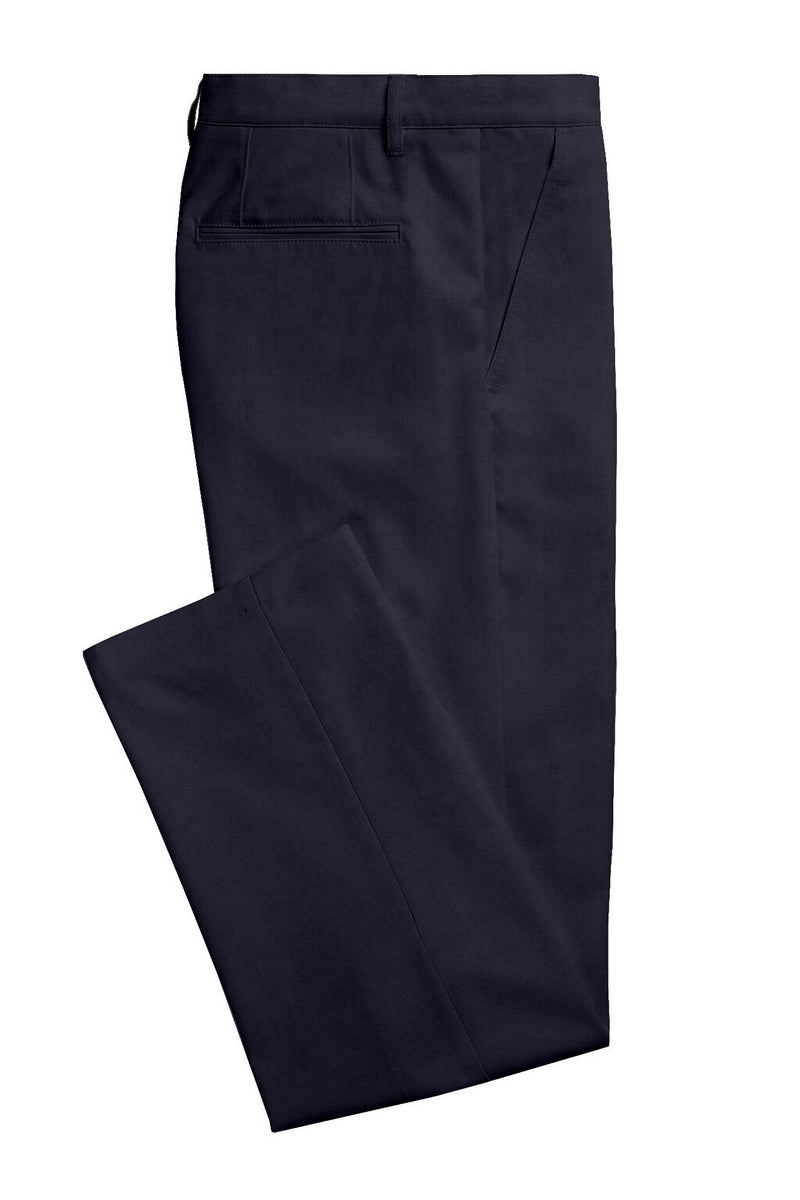 Image of a Midnight-Blue Worsted Solids Merino Wool Pants Fabric