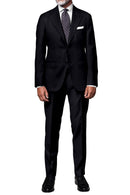 Image of a Midnight-Blue Worsted Solids Merino Wool Suiting Fabric