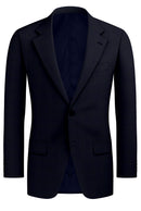Image of a Navy-Blue & Black Worsted Checks Merino Wool Blazers Fabric