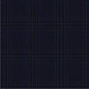 Image of a Navy-Blue & Black Worsted Checks Merino Wool Pants Fabric