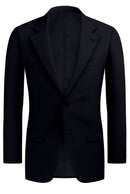 Image of a Navy-Blue & Black Worsted Houndstooth Merino Wool Blazers Fabric