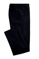 Image of a Navy-Blue & Black Worsted Houndstooth Merino Wool Pants Fabric