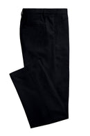 Image of a Navy-Blue & Black Worsted Micropattern Merino Wool Pants Fabric