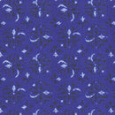 Image of a Navy-Blue & Blue End on End Prints Cotton Linen Blend Shirting Fabric