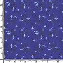 Image of a Navy-Blue & Blue End on End Prints Cotton Linen Blend Shirting Fabric