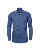 Image of a Navy-Blue & Green Satin Prints Giza Cotton Shirting Fabric