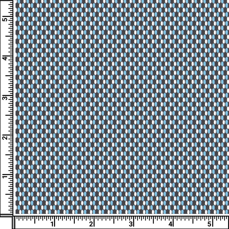 Image of a Navy-Blue & Green Satin Prints Giza Cotton Shirting Fabric