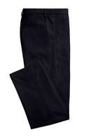 Image of a Navy-Blue & Grey Worsted Micropattern Merino Wool Pants Fabric