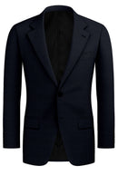 Image of a Navy-Blue & Mid-Blue Worsted Checks Merino Wool Blazers Fabric