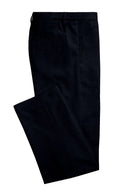 Image of a Navy-Blue & Mid-Blue Worsted Checks Merino Wool Pants Fabric