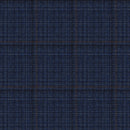Image of a Navy-Blue & Sky-Blue Worsted Checks Merino Wool Pants Fabric