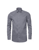 Image of a Navy-Blue & White Poplin Prints Giza Cotton Shirting Fabric