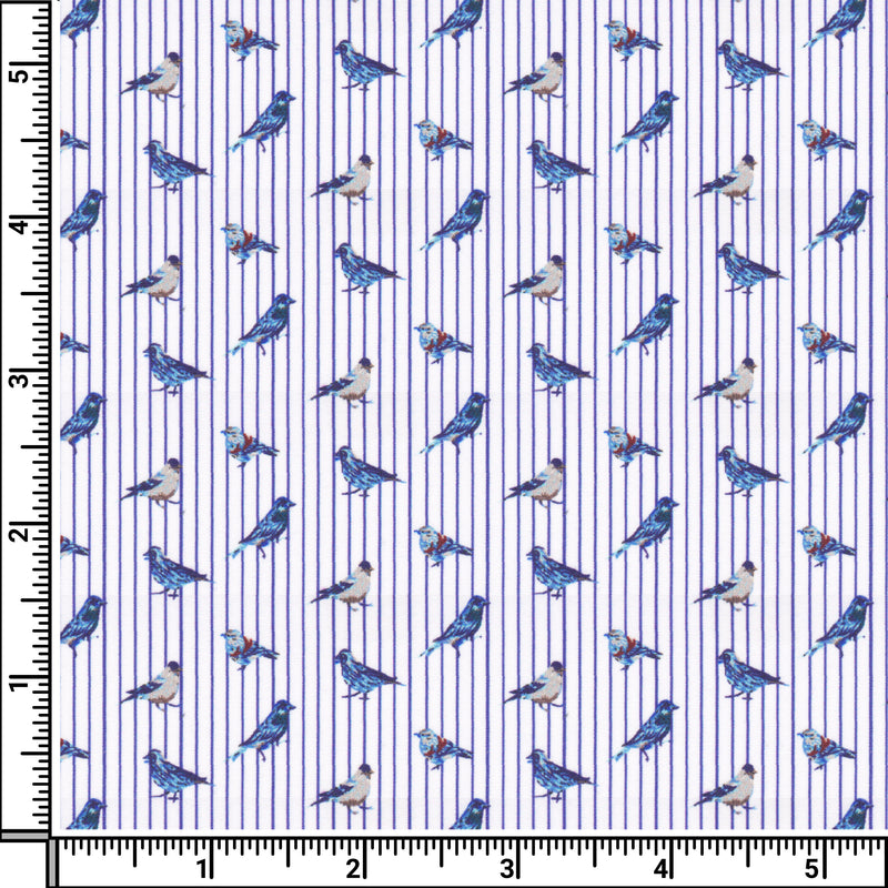 Image of a Navy-Blue & White Poplin Prints Giza Cotton Shirting Fabric