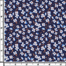 Image of a Navy-Blue & White Satin Prints Giza Cotton Shirting Fabric