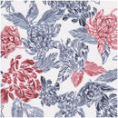 Image of a Navy-Blue & White Satin Prints Giza Cotton Shirting Fabric
