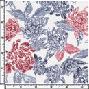 Image of a Navy-Blue & White Satin Prints Giza Cotton Shirting Fabric
