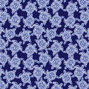 Image of a Navy-Blue & White Satin Prints Giza Cotton Shirting Fabric