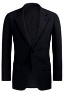 Image of a Navy-Blue & White Worsted Checks Merino Wool Blazers Fabric