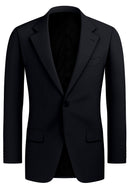 Image of a Navy-Blue & White Worsted Stripes Merino Wool Blazers Fabric