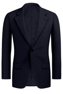 Image of a Navy-Blue Worsted Solids Merino Wool Blazers Fabric