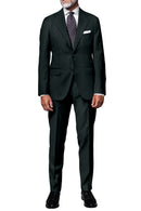 Image of a Olive-Green Worsted Twill Merino Wool Pants Fabric