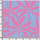Image of a Pink & Sky-Blue End on End Prints Cotton Linen Blend Shirting Fabric
