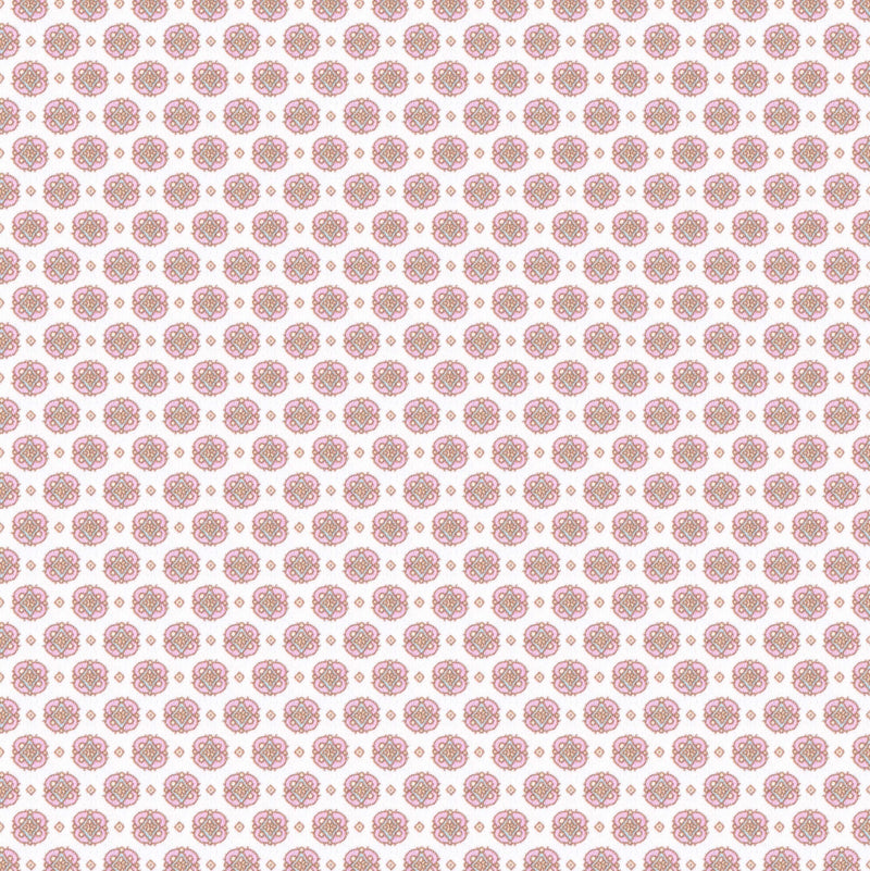 Image of a Pink & Turquoise Satin Prints Giza Cotton Shirting Fabric