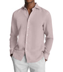 Image of a Pink & Turquoise Satin Prints Giza Cotton Shirting Fabric