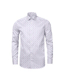 Image of a Pink & White Poplin Prints Giza Cotton Shirting Fabric