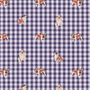 Image of a Purple & Orange Poplin Prints Giza Cotton Shirting Fabric