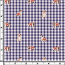 Image of a Purple & Orange Poplin Prints Giza Cotton Shirting Fabric