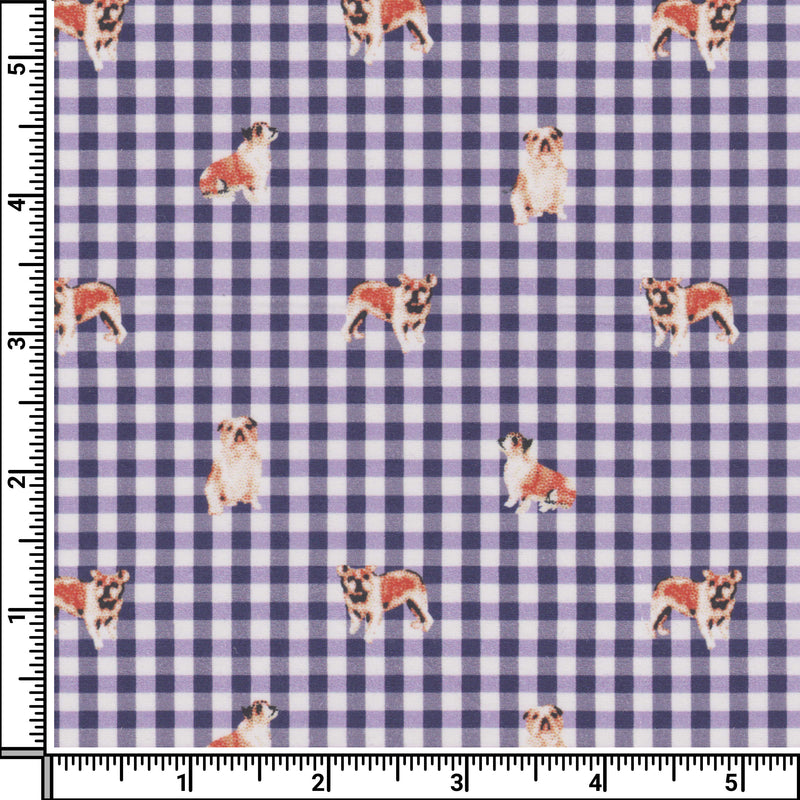 Image of a Purple & Orange Poplin Prints Giza Cotton Shirting Fabric