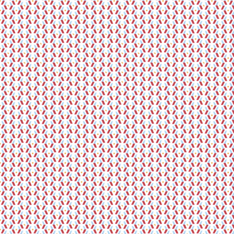 Image of a Red & White Satin Prints Giza Cotton Shirting Fabric