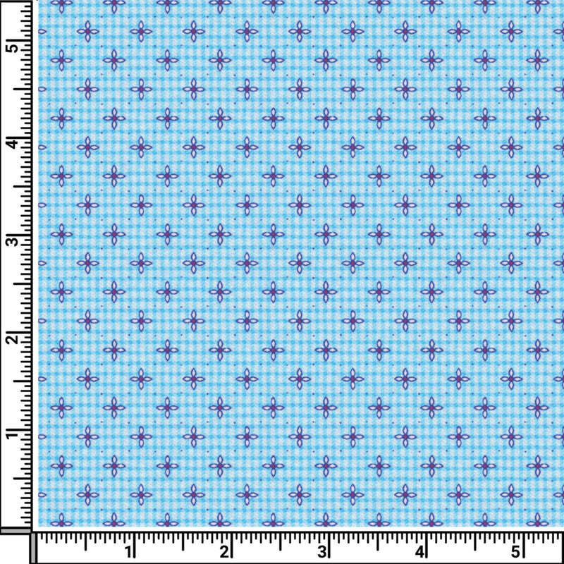 Image of a Sky-Blue & Blue Poplin Prints Giza Cotton Shirting Fabric