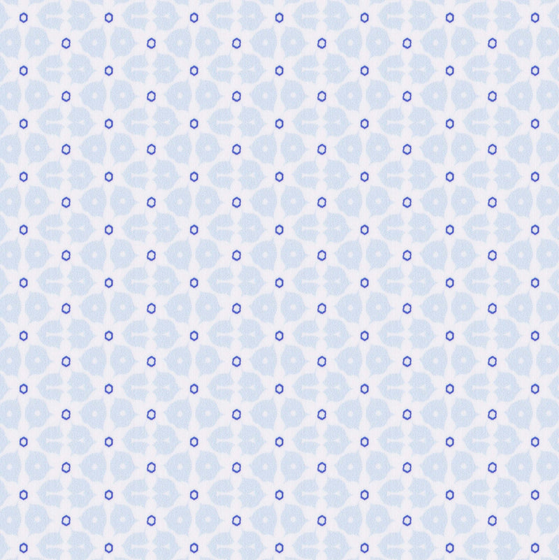 Image of a Sky-Blue & Blue Satin Prints Giza Cotton Shirting Fabric