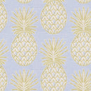 Image of a Sky-Blue & Green End on End Prints Cotton Linen Blend Shirting Fabric