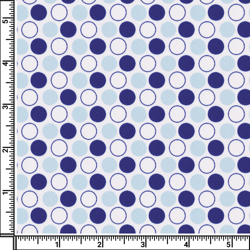 Image of a Sky-Blue & Navy-Blue Poplin Prints Giza Cotton Shirting Fabric
