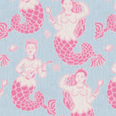 Image of a Sky-Blue & Pink End on End Prints Cotton Linen Blend Shirting Fabric