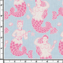 Image of a Sky-Blue & Pink End on End Prints Cotton Linen Blend Shirting Fabric