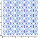 Image of a Sky-Blue & White End on End Prints Cotton Linen Blend Shirting Fabric