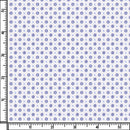 Image of a White & Blue Poplin Prints Giza Cotton Shirting Fabric