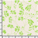 Image of a White & Lime End on End Prints Cotton Linen Blend Shirting Fabric