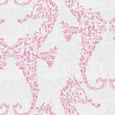 Image of a White & Pink End on End Prints Cotton Linen Blend Shirting Fabric