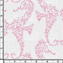Image of a White & Pink End on End Prints Cotton Linen Blend Shirting Fabric