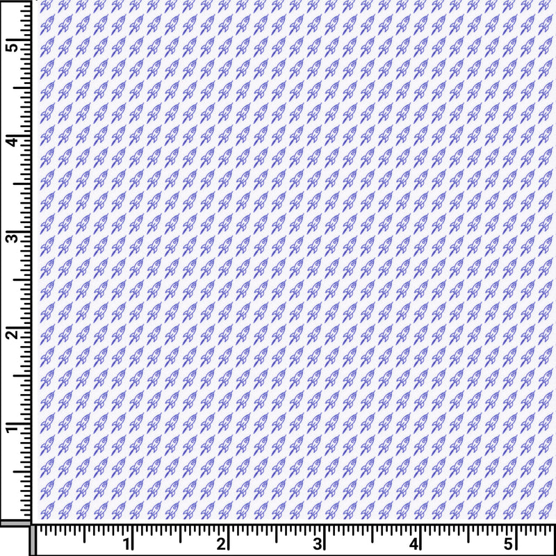 Image of a White & Purple Satin Prints Giza Cotton Shirting Fabric