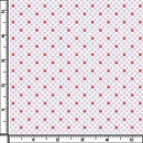 Image of a White & Red Poplin Prints Giza Cotton Shirting Fabric