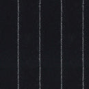 Image of a Black & Brown Flannel Stripes Merino Wool Suiting Fabric