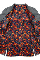 Image of a Black & Brown Satin Prints Poly Viscose Lining Fabric