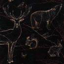 Image of a Black & Brown Satin Prints Poly Viscose Lining Fabric